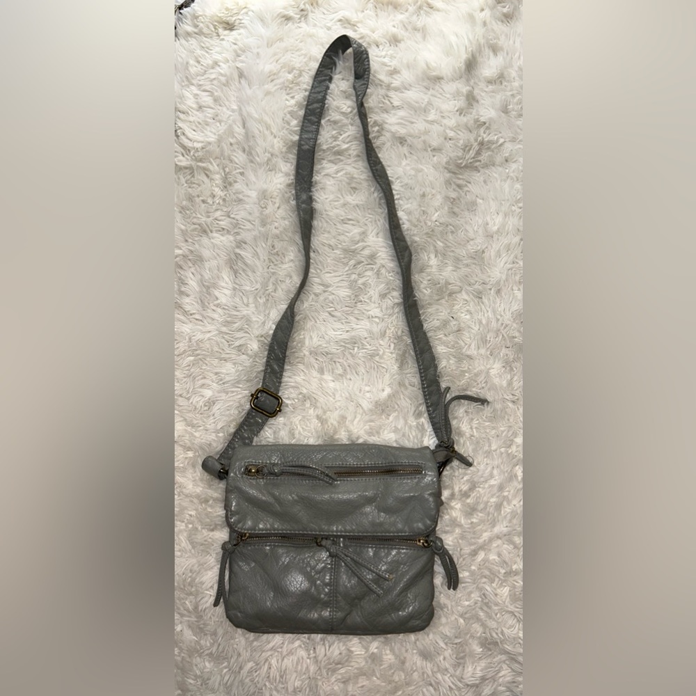 Grey shoulder bag